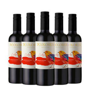 7 Colores Cabernet Sauvignon 375 ml x 5 Botellas (medianas)