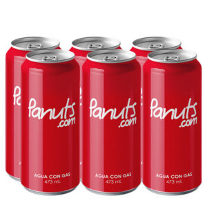 Agua con Gas Panuts.com 473 ml. x 6 Latas