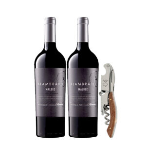 Alambrado Malbec by Santa Julia 750 ml. x 2 Botellas + REGALO: Sacacorchos Profesional