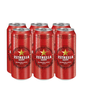 Estrella Damm Cerveza Española 500 ml. x 6 Latas