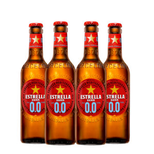 Estrella Damm 0.0% 330 ml. (Sin Alcohol) x 4 Botellas