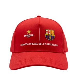 Gorra Roja Estrella Damm – FC Barcelona