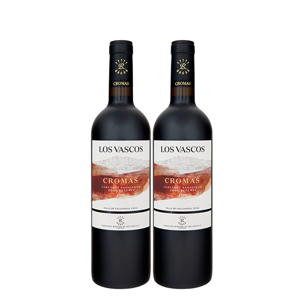 Los Vascos Rothschild Lafite Cromas Cabernet Sauvignon Gran Reserva 750 ml x 2 Botellas