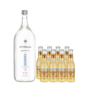 Intipalka Pisco Quebranta 2Lts. + 8 Botellas de Ginger Ale Fever-Tree 200ml.