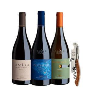 Pack Principi di Butera: Diamanti Grillo, Amìra Nero d’Avola y Butirah Syrah + REGALO: Sacacorchos Profesional