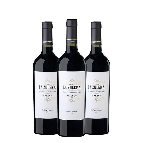 Pulenta Finca La Zulema Malbec 750 ml. x 3 Botellas