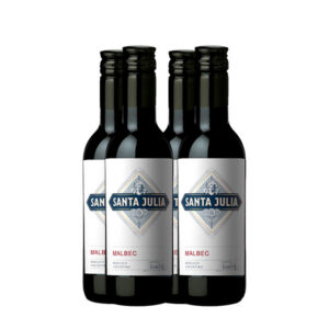 Santa Julia Malbec 187 ml. x 4 Botellas (pequeñas)