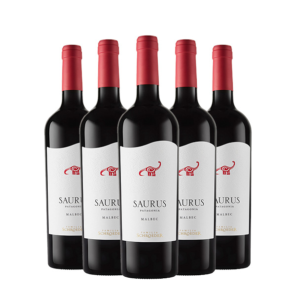 Saurus Patagonia Malbec 750 ml. x 5 Botellas