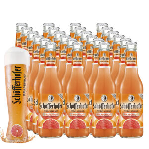 Schofferhofer Toronja 330 ml x 24 Botellas + REGALO: 1 Vaso Cervecero