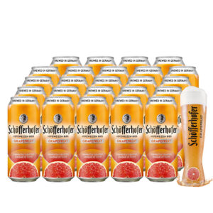 Schöfferhofer Toronja Cerveza Alemana de Trigo x 24 Latas + REGALO: Vaso Cervecero