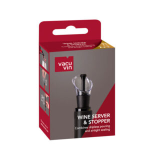 Tapones Conservadores & Escanciadores Set x 2 Negro Vacu Vin