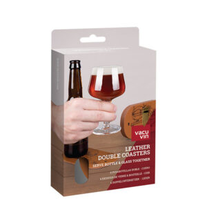 Posacopas y Posabotellas de Cerveza en Cuero Vacu Vin