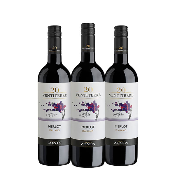 Zonin Ventiterre Merlot 750 ml. x 3 Botellas