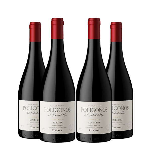 Zuccardi Polígonos San Pablo Malbec 750 ml. x 4 Botellas