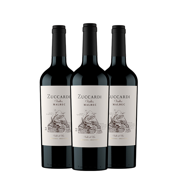 Zuccardi Valles Malbec 750 ml. x 3 Botellas