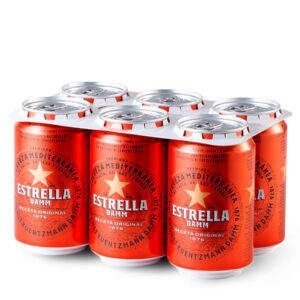 Estrella Damm Lata Six Pack Lata x 330 ml.